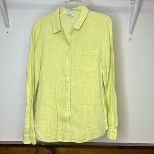Lucky Brand Green Slubbed Cotton Button‎ Down Shirt- Small